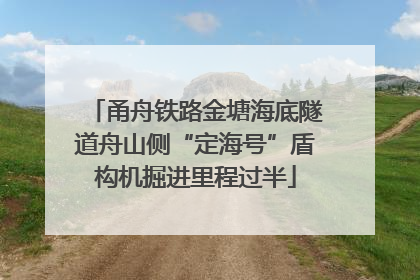 甬舟铁路金塘海底隧道舟山侧“定海号”盾构机掘进里程过半